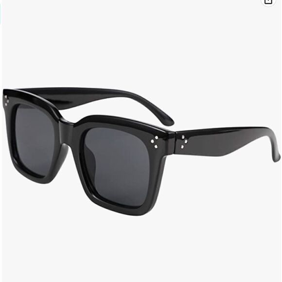 Three Dot Square Sunglasses Womens Trendy Luxury Big Sun Glasses - Picture 1 of 4